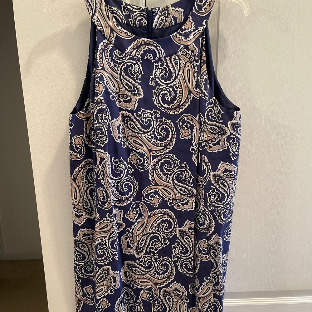 LOFT Blue Paisley Dress